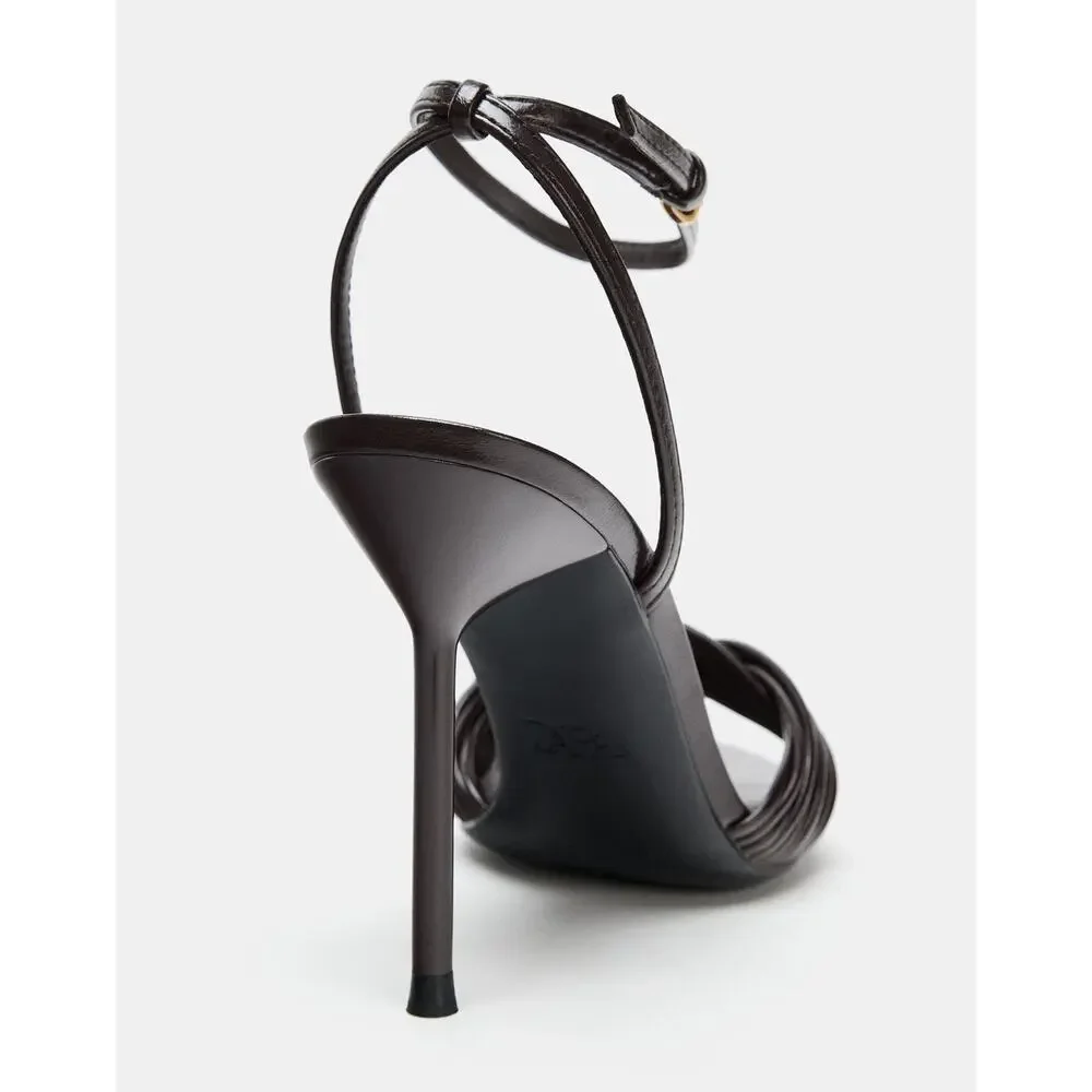 Zara NWT Brown Crisscross Ankle Strap Stiletto Sandals 7.5